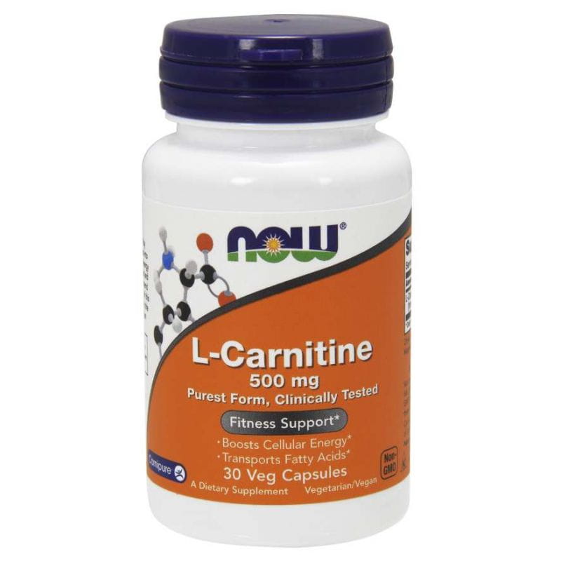 Lcarnitine carnipure 500 MG 30 gélules NOW FOODS
