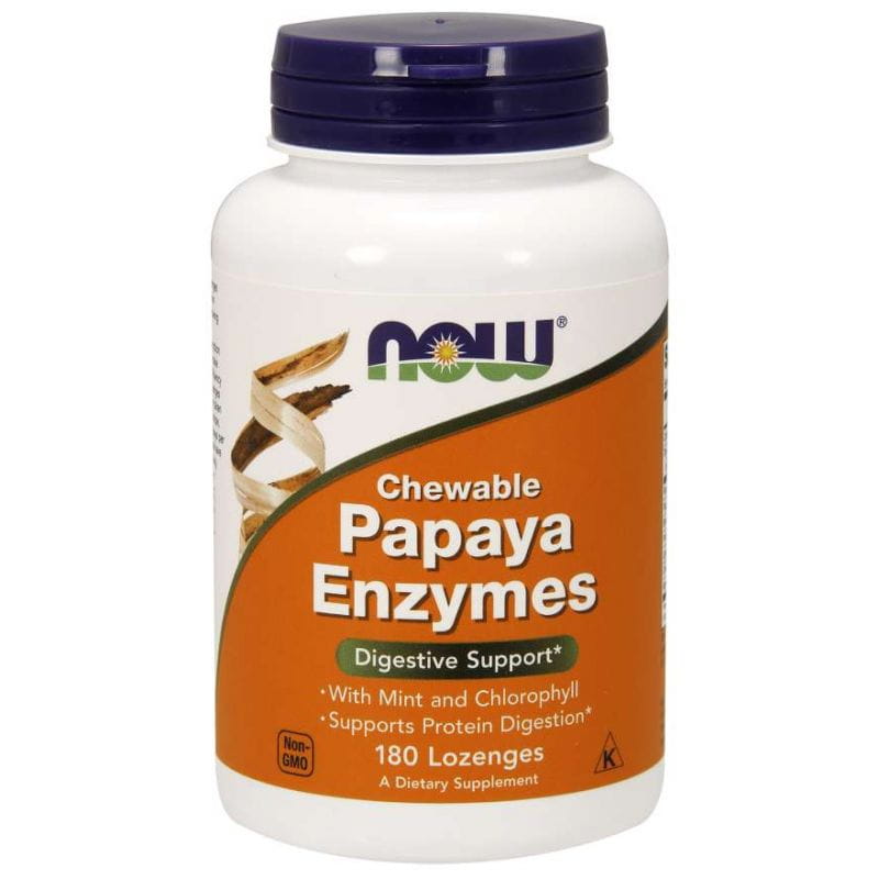 Enzyme papaïne 2000 enzymes de papaye usp 180 comprimés NOW FOODS