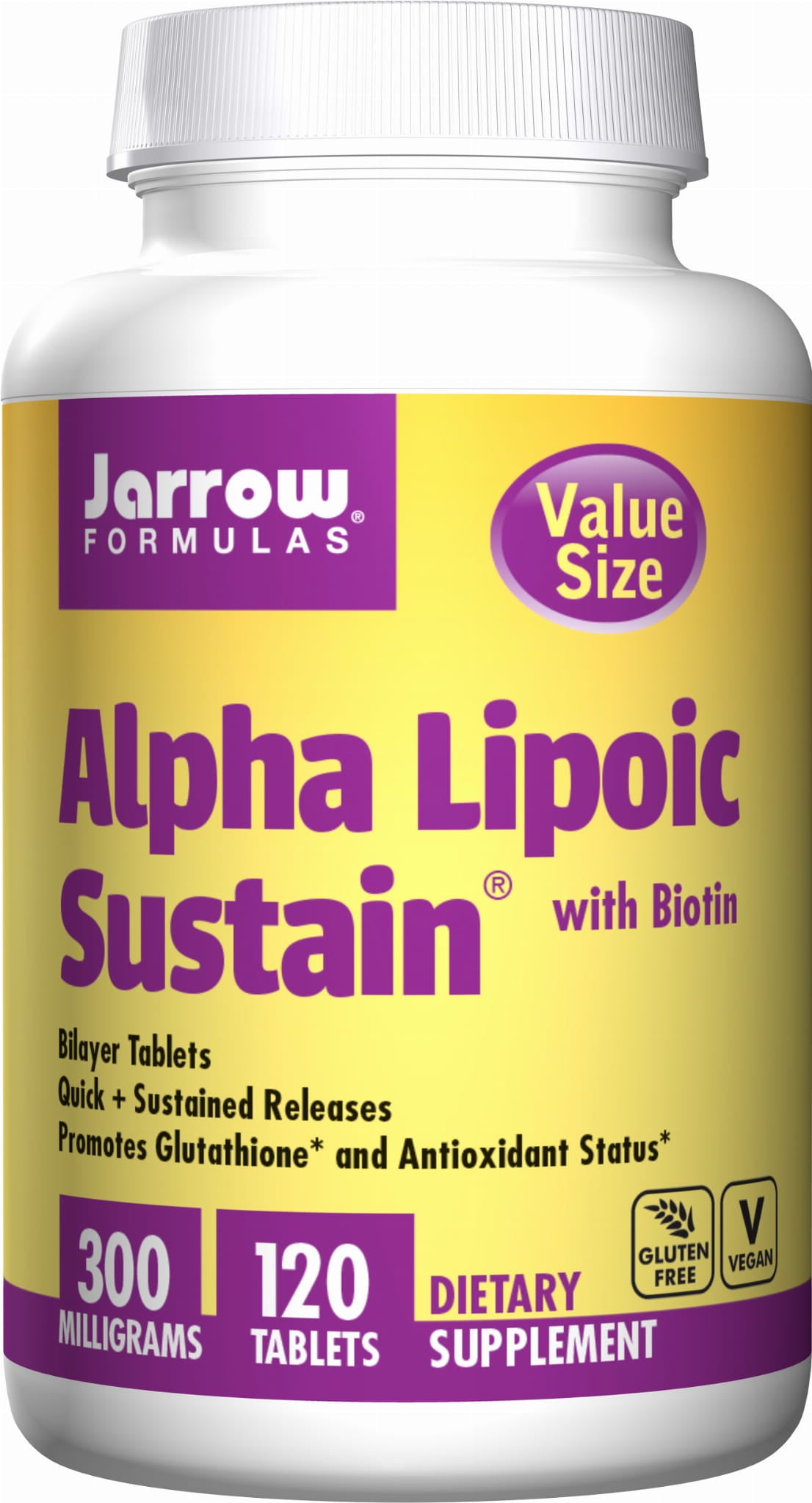 Acide alpha lipoïque et biotine 120 comprimés FORMULES JARROW