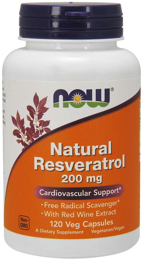 Resvératrol naturel 200 MG 120 gélules NOW FOODS