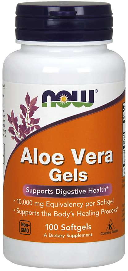 Gels d'aloe vera concentré de feuilles d'aloe vera 200 : 1 100 gélules NOW FOODS