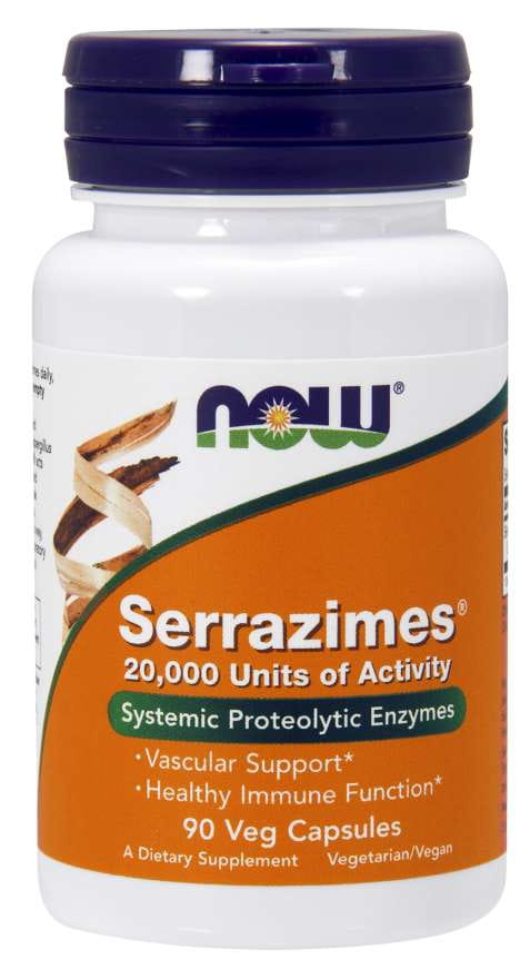 Serrazimes 90 gélules NOW FOODS