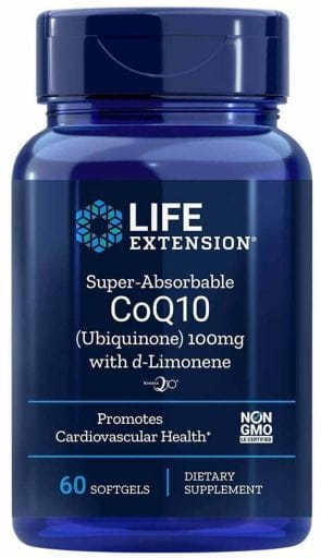 Coenzyme Q10 ubiquinone kaneka 100 MG et dlimonène 100 MG 60 gélules PROLONGATION DE VIE