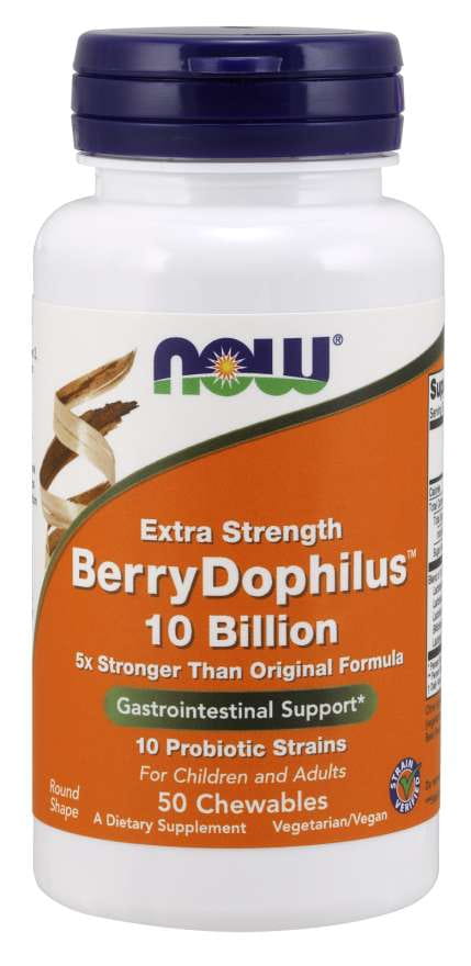 Le probiotique berrydophilus 50 comprimés NOW FOODS