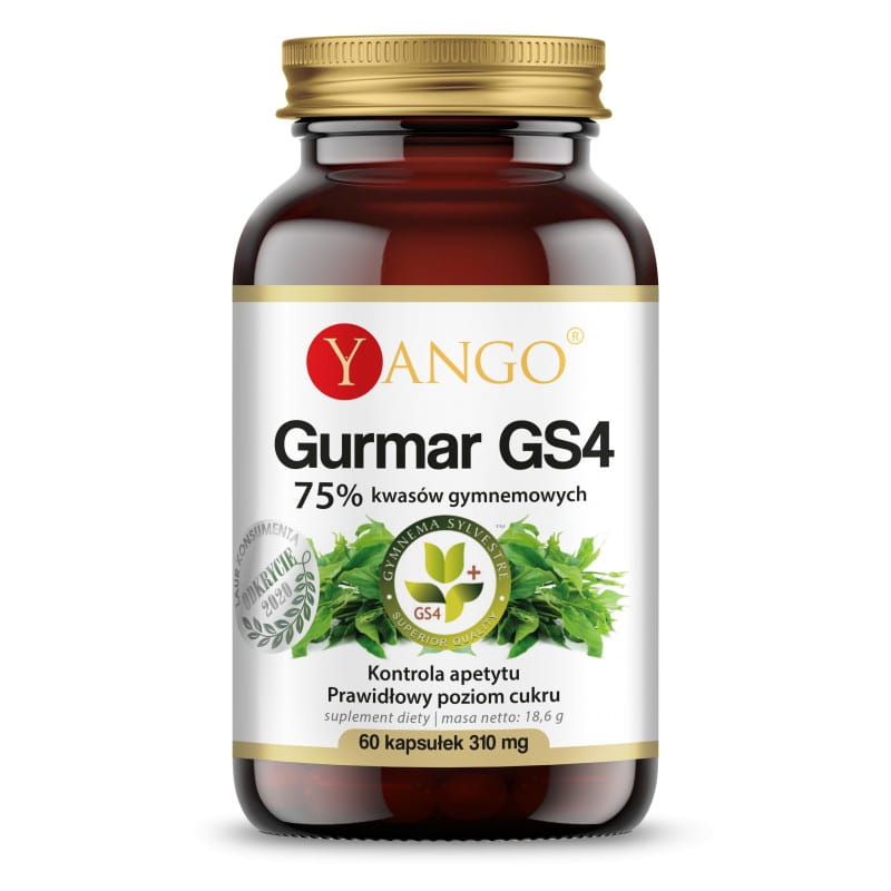 Gurmar gs4 75% acides gymnémiques 60 gélules YANGO