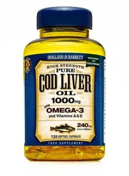 Huile de foie de morue 120 gélules HOLLAND & BARRETT