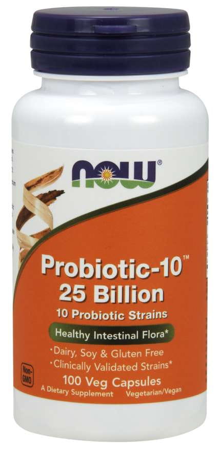 Probiotic10 ™ 25 trillion 100 gélules NOW FOODS