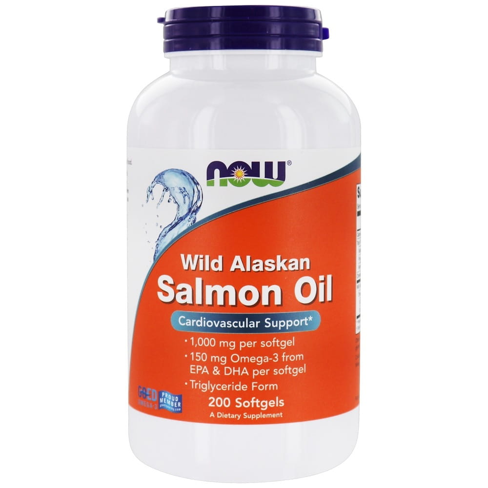 Huile de saumon sauvage d'Alaska 200 gélules NOW FOODS