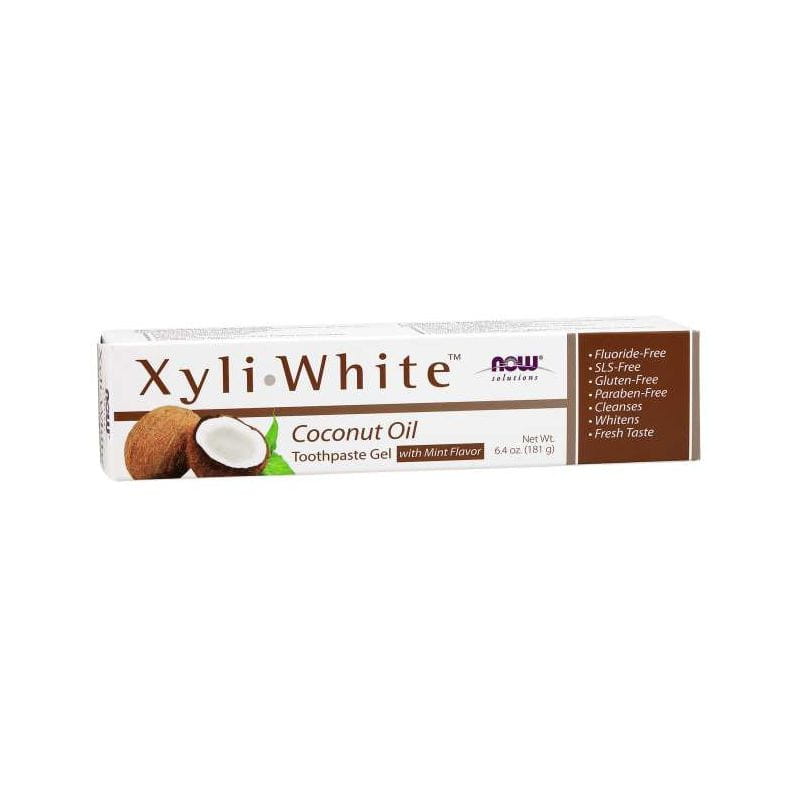 Gel dentifrice à l'huile de noix de coco Xyliwhite avec dentifrice au goût de menthe 181 g NOW FOODS