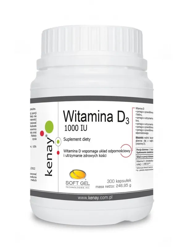 Vitamine D3 1000 ui 300 gélules KENAY