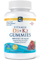 Gélifiés à la vitamine D3 et K2 60 gélifiés NORDIC NATURALS