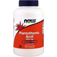 Acide pantothénique acide pantothénique vitamine b5 500 MG 250 gélules NOW FOODS