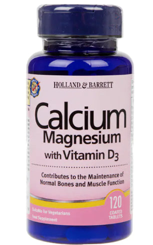 Calcium magnésium plus vitamine D3 120 comprimés HOLLAND & BARRETT