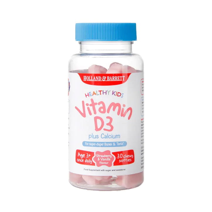 Healthy kids vitamine D3 plus calcium 30 gelées HOLLAND & BARRETT