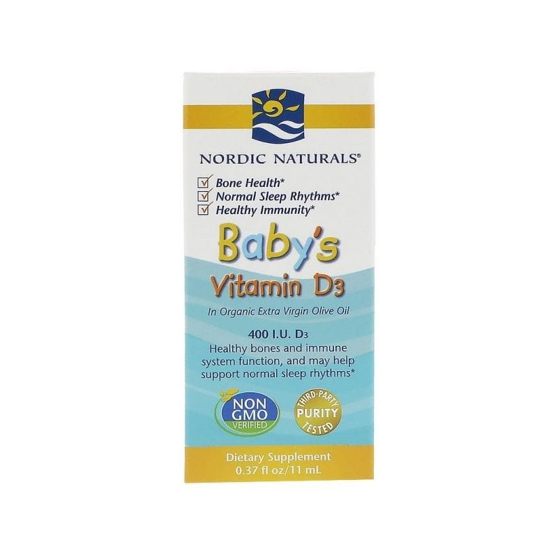 Vitamine D3 pour bébé 400 ui 11 ml NORDIC NATURALS