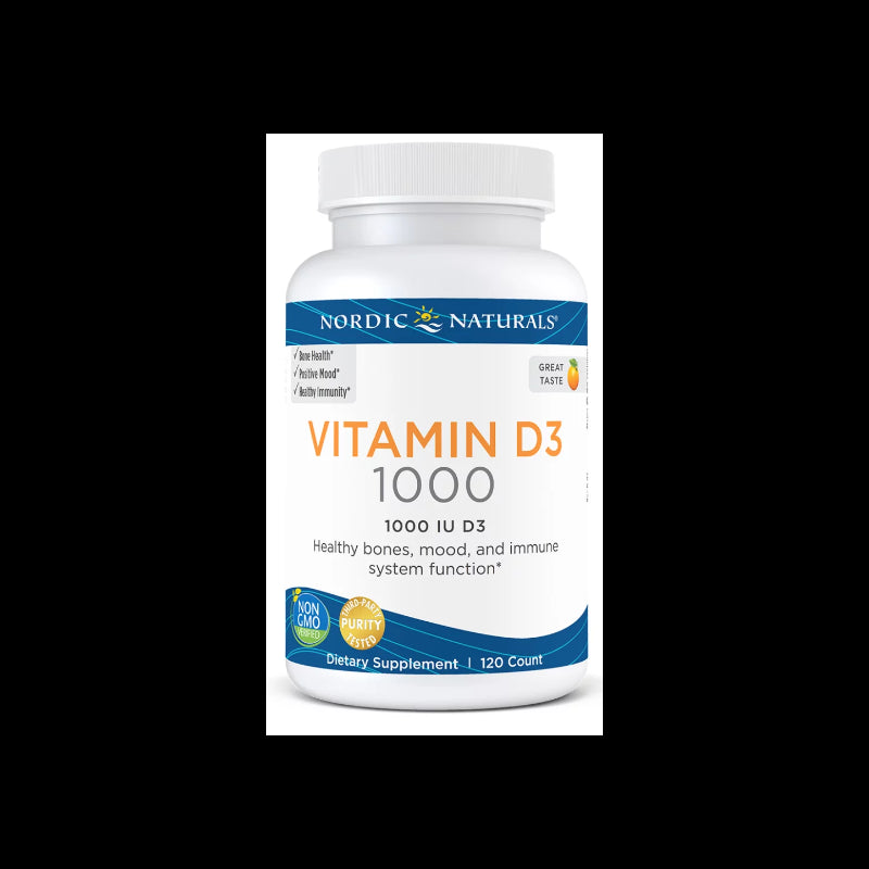 Vitamine D3 1000 ui 120 gélules de NORDIC NATURALS