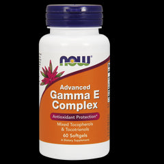 Gamma E complexe vitamine E tocophérols et tocotriénols mixtes 60 gélules NOW FOODS