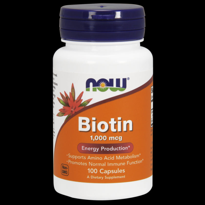 BioTIN biotine 1000 mcg 100 gélules NOW FOODS