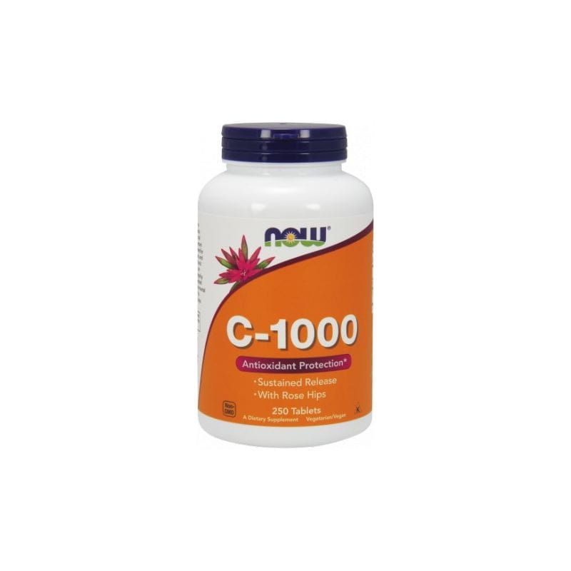 Vitamine C 1000 MG à libération prolongée 250 comprimés NOW FOODS