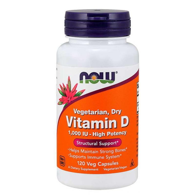 Vitamine D2 1000 ui 120 gélules NOW FOODS