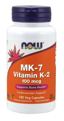 Vitamine K2 MK7 100 mcg 120 gélules NOW FOODS