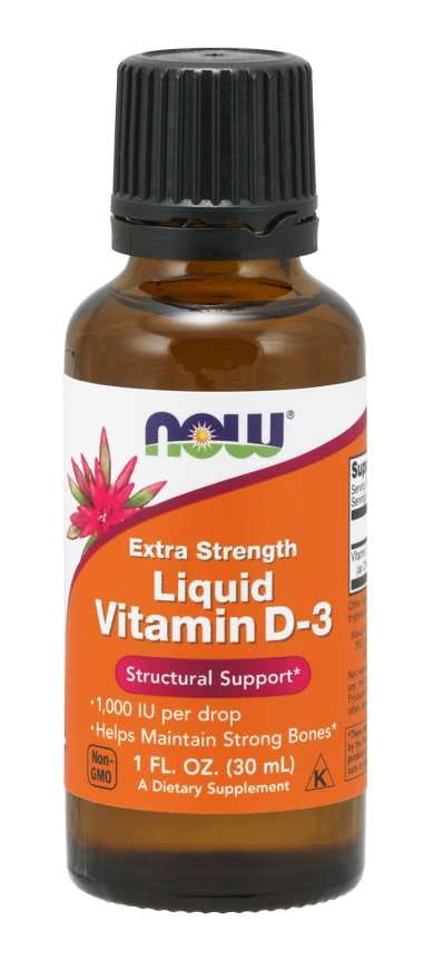 Vitamine D3 1000 ui dans MCT 30 ml NOW FOODS