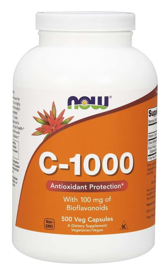 Vitamine C 1000 MG avec bioflavonoïdes 500 gélules NOW FOODS