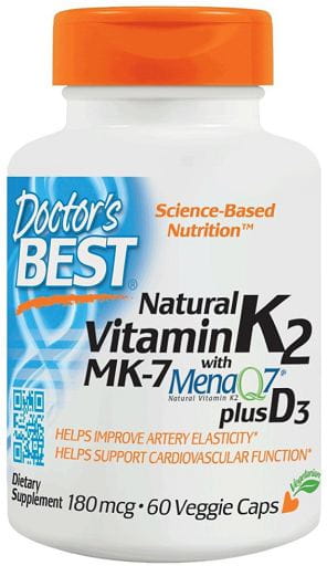 Vitamine K2 MK7 plus D3 60 gélules DOCTOR'S BEST