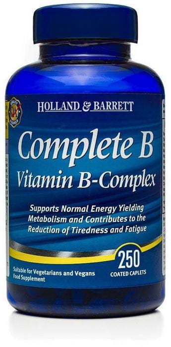 COMPLEXE complet de vitamine B 250 comprimés HOLLAND & BARRETT