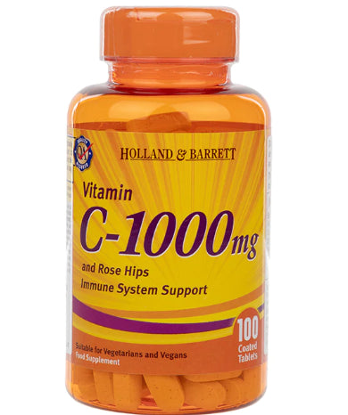 Vitamine C 1000 MG 100 comprimés HOLLAND & BARRETT