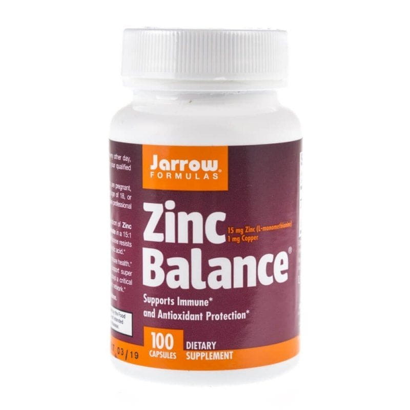 Équilibre zinc zinc 100 gélules JARROW FORMULES