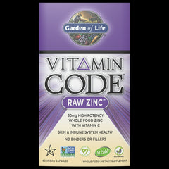 Vitamine code zinc brut 60 gélules JARDIN DE VIE