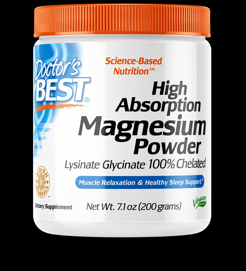 Magnésium en poudre à haute absorption Magnésium 200 g DOCTOR'S BEST