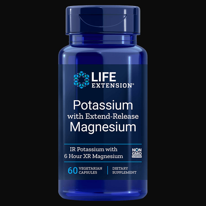 Potassium avec magnésium extendrelease 60 gélules EXTENSION DE VIE