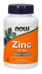 Zinc 50 MG Gluconate de Zinc 250 Comprimés NOW FOODS