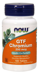 Gtf chrome chrome gtf 200 mcg 100 comprimés NOW FOODS