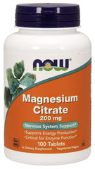 Citrate de magnésium citrate de magnésium 200 MG 100 comprimés NOW FOODS