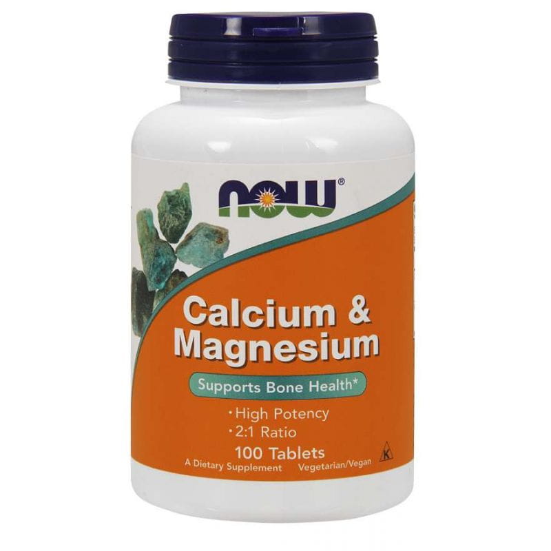 Calcium et magnésium 2 : 1 calcium et magnésium 100 comprimés NOW FOODS