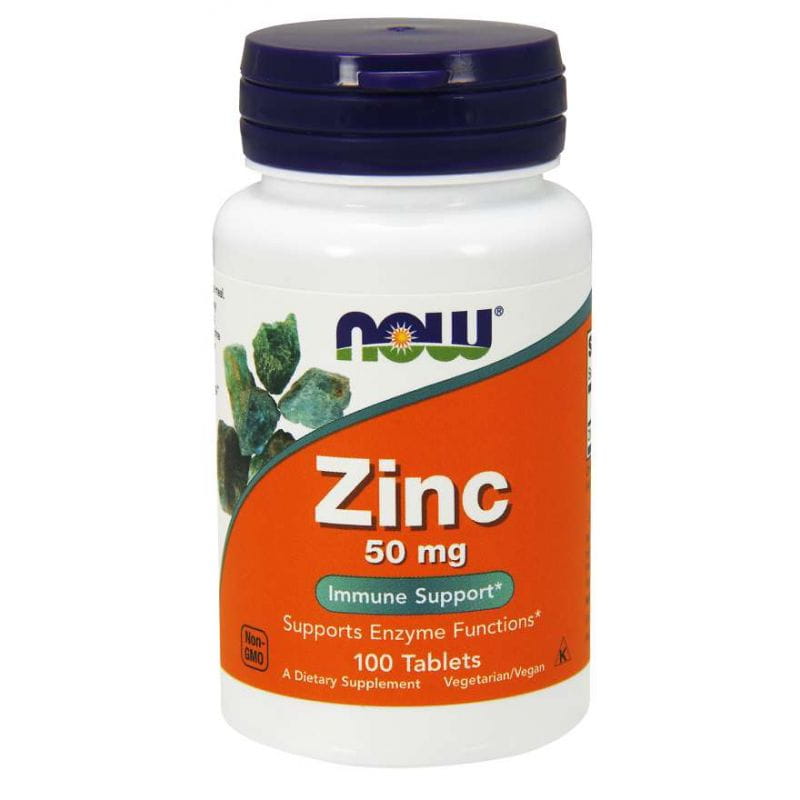 Zinc zinc 50 MG gluconate de zinc 100 comprimés NOW FOODS