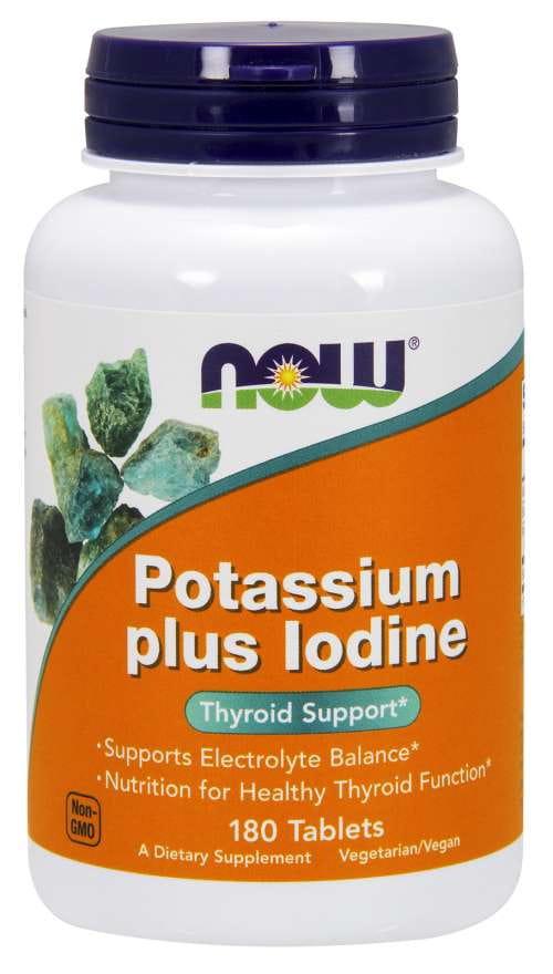 Potassium plus iode potassium et iode 180 comprimés NOW FOODS