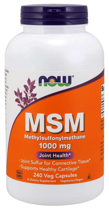 Soufre MSM Méthylsulfonylméthane 1000 MG 240 gélules NOW FOODS