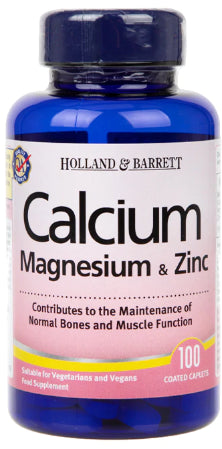 Calcium magnésium plus zinc 100 comprimés HOLLAND & BARRETT