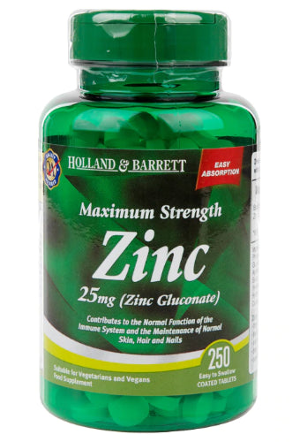 Zinc Zinc Gluconate 250 comprimés HOLLAND & BARRETT