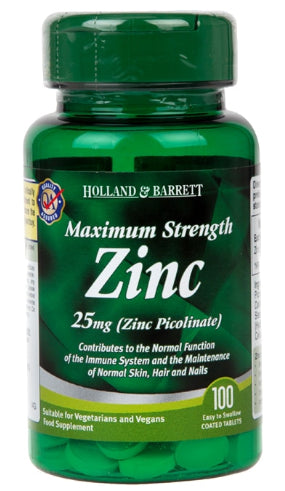 Zinc Zinc Picolinate 100 comprimés HOLLAND & BARRETT