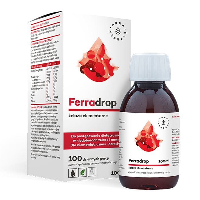 Ferradrop fer élémentaire 100 ml AURA HERBALS