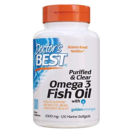 Huile de poisson OMEGA 3 purifiée et claire 1000 MG 120 gélules DOCTOR'S BEST
