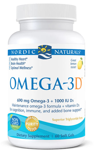 Omega3d 60 gélules NORDIC NATURALS