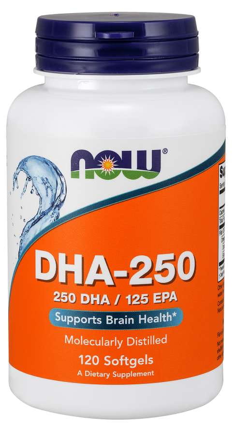 Dha250 Acide docosahexaénoïque 120 gélules NOW FOODS