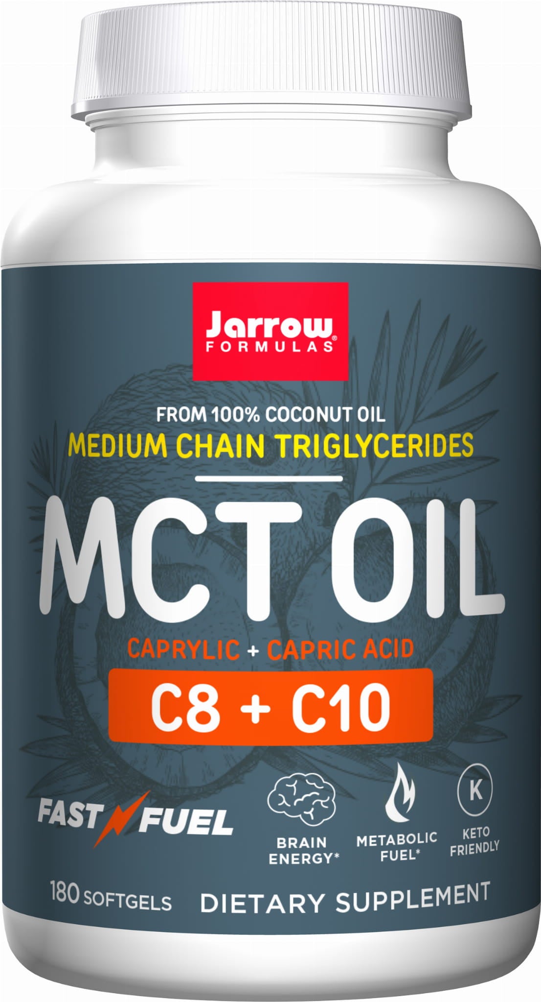 Huile MCT 1000 MG 180 gélules FORMULES JARROW