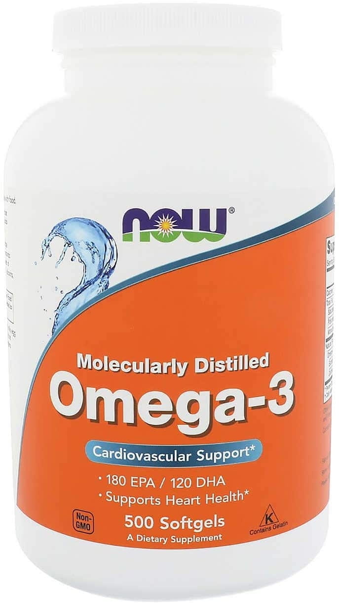 Omega3 moléculairement distillé 500 capsules NOW FOODS